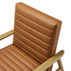 Modway - Jensen Cuir végane Chaise d’accent - Chêne français tanné-8