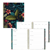 Blueline - Agenda Hebdomadaire/Mensuel - 11 po H x 8 1/2 po l - Motif Floral - Anglais-17 mois, d’août à décembre