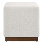 Modway - Tilden Boucle carré 17" Rembourré Ottoman - Noyer des nuages-7