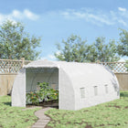 Outsunny - Serre tunnel de jardin 20 pi x 10 pi x 7 pi pour arrière-cour-Structure en acier galvanisé renforcé avec revêtement en poudre, résiste à la rouille et à la corrosion  
