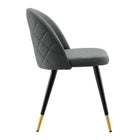 Modway - Cordial Chaises de salle à manger Ensemble de 2 - Gris-Capacité du poids de la chaise : 300 lbs.