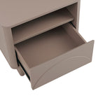 Manhattan Comfort - Table de nuit moderne Ella 19,7" - Mocha-Des pieds de luge rectangulaires épais de 17,5 cm offrent stabilité et une touche moderne et unique à une base de luge classique