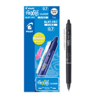 Stylo rétractable à encre gel effaçable FriXion Clicker de Pilot, 0,7 mm, noir, paquet de 12-Stylo à bille roulante à encre gel rétractable et effaçable