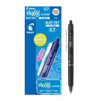 Stylo rétractable à encre gel effaçable FriXion Clicker de Pilot, 0,7 mm, noir, paquet de 12-Stylo à bille roulante à encre gel rétractable et effaçable