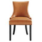Modway - Marquis Cuir végane Chaise à manger - Tan-Assemblée requise