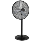 Matrix Industrial - Ventilateur oscillant de 30" sur socle-Fabrication entièrement en métal, grille chromé et base peinturée noir