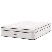 Modway - Jenna 14 po Ressorts et mousse Matelas complet-Housse matelassée pour oreiller