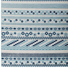 Modway - Reflect Cadhla Treillis Géométrique Abstrait Vintage Tapis intérieur et extérieur de 8 pi l x 10 pi L - Ivoire et bleu-Haute densité / Tissé à la machine