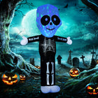 HOMCOM - Décoration de fantôme squelette gonflable d'Halloween de 9 - 8ft lumière intérieur extérieur - Noir et Blanc-3 modules lumineux à LED et 1 lumière colourée dans la décoration intérieure apportent un effet vibrant et améliorent la visibilité la nuit 