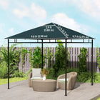 Outsunny - Remplacement de toit pour gazebo carré 10 pi L x 10 pi l, toile supérieure protégée UV, gris-Fermeture à crochets et boucles facile à installer et à retirer