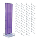 Azar - Présentoir de sol à panneau perforé Studio Base - 60 po x 17 po - Violet-Comprend un porte-enseigne en T qui peut être fixé au sommet du présentoir à panneau perforé