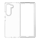 AXS - ULTRA CLEAR étui testé contre les chutes pour Samsung Galaxy Z Fold 6 - Transparent-Rebords biseautés surélevés protégeant votre appareil contre les chutes directes sur l’écran du téléphone et empêchant l’usure lorsqu’il est posé à l’envers