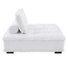 Modway - Saunter Touffe Tissu Chaise sans accoudoir - Blanc-Système de soutien à ressort sinueux