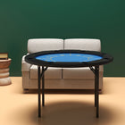 Soozier - Table De Poker Pliable 47 Po- Table De Jeu Blackjack 8 Joueurs- Noir-Bordure rembourrée douce pour reposer confortablement vos bras 
