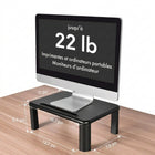 ShoppingAll - Monitor Stand Riser with 4 Adjustable Height-Black-La plateforme peut supporter jusqu'à 22lbs/10kg de moniteurs, ordinateurs portables, tablettes, smartphones, imprimantes et plus encore.
