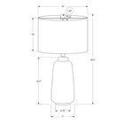 Monarch Specialties - Luminaire - 26 po H Lampe De Table - Crème Céramique - Abat-Jour Ivoire / Crème - Moderne-Munie d'un cordon transparent de 5 pieds, cette lampe polyvalente peut être placée sur une table d'appoint ou latérale, une table de nuit ou une table de chevet pour une source d'éclairage à la mode
