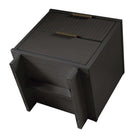 Manhattan Comfort - Table de nuit moderne Granville 18,11" à 2 tiroirs - Gris foncé - Lot de 2-Garantie limitée du fabricant de 30 jours