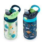 Contigo - Bouteilles d’eau antifuites pour enfants Aubrey, 414 mL (14 oz), paquet de 2, concombre cactus et cosmos bleuet-Prenez et partez : La poignée robuste est confortable pour les mains des tout petits