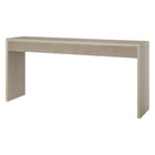 Hudson&Canal - Console rectangulaire cannelée Lawrence de 162,5 cm de large, couleur aulne blanc-La table de montage supporte un poids maximal de 22,7 kg (50 lb)