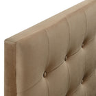 Modway - Emily Velours de performance résistant aux taches Tête de lit King Size, Taupe-7