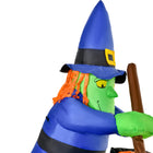 HOMCOM - 5 - 5 pieds gonflable colouré Halloween 2 sorcières affichage LED extérieur cour-Couleur : multicoloure 