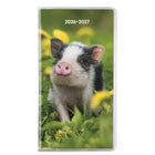 Blueline - Agenda Mensuel De Poche - 6 1/2 po H x 3 1/2 po l - Motif Animaux - Bilingue-Un mois sur deux pages