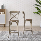 Modway - Gear Tabouret de comptoir - Gris-Capsules de pied non marquées