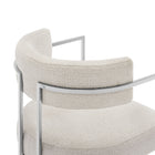 Modway - Huron Dos courbé Tissu et métal Chaise d’accent pour salle à manger - Crème d’argent-10