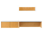 Modway - Kinetic Support mural de 49" Bureau avec armoire et tablette - White Natural-Bureau, armoire et tablette murales