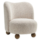 Modway - Monroe Tissu Boucle Chaise d’accent - Noyer corail-Tissu boucle Tissu Rembourrage