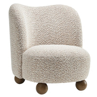 Modway - Monroe Tissu Boucle Chaise d’accent - Noyer corail-Tissu boucle Tissu Rembourrage