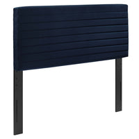 Modway - Tranquil Chenal Touffé Tête de lit King/King de Californie, Bleu Minuit-Tête de lit Channel Tufted King/California King