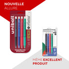 uni-ball - Stylos rétractables à gel effaçable - 0,7 mm - couleurs professionnelles - paquet de 4-7