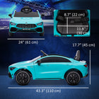 Qaba - Mercedes-Benz AMG CLA 45 voiture électrique sous licence 12V à chevaucher - bleu clair-Options de télécommande ou de conduite manuelle pour plus de flexibilité 