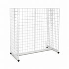 Wamaco - Kit de base pour gondole avec Quatre panneaux grillagés 2 x 4 pieds - Blanc-Kit tout-en-un - Inutile de chercher quelles pièces de grille s'assemblent entre elles, car une fois monté, ce kit constitue un présentoir gondole fonctionnel.