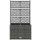 Outsunny - Bac de jardin surélevé 22L avec treillis-Un bac décoratif avec treillis pour votre espace extérieur