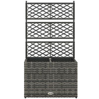 Outsunny - Bac de jardin surélevé 22L avec treillis-Un bac décoratif avec treillis pour votre espace extérieur