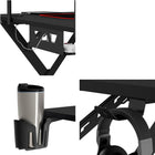 Emerge Bureau de jeu Vizon - 47 po, noir-Dimensions globales : 35 x 47,2 x 26,6 po (haut. x larg. x prof.)