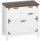 HOMCOM - Armoire à dossiers à 4 tiroirs avec glissières silencieuses - blanc-Quatre tiroirs de tailles variées permettent de garder les dossiers et les fournitures de bureau bien organisés 