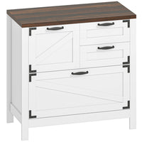 HOMCOM - Armoire à dossiers à 4 tiroirs avec glissières silencieuses - blanc-Quatre tiroirs de tailles variées permettent de garder les dossiers et les fournitures de bureau bien organisés 