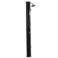 Outsunny - Douche extérieure solaire chauffée 7 pi avec pommeau de pluie rotatif 360° et douchette à main-Contient 9,2 gallons (35 L) d’eau  