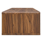Modway - Transmit Fixation murale de 60" Bois Bureau - Blanc noyer-Trou de gestion des câbles