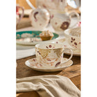 Maxwell & Williams Kimono Tasse à thé et soucoupe blanche 300 ml - Lot de 2-Design oriental riche complété par des pastels doux et des accents délicats en or