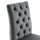 Modway - Duchess Performance Velvet Chaises de salle à manger Ensemble de 2 - Gris-9