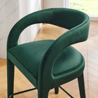 Modway - Pinnacle Performance Velvet Tabouret de comptoir - Vert Noir - Ensemble de 2-Épingles de pied non marquées