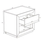 Manhattan Comfort - Table de nuit contemporaine Soren 26" à 1 tiroir - Gris charbon-Comprend un grand tiroir pour le rangement dissimulé et une niche ouverte pour les essentiels du quotidien