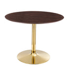 Modway - Verne 40 po Table à manger, Noyer cerise doré-Table à manger moderne