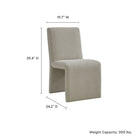 Modway - Emory Tissu tapis Fauteuil d’appoint de salle à manger - Lin-Rembourrage en mousse dense