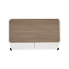 Manhattan Comfort - Buffet d’appoint moderne Abbey 31,5 po - Érable et blanc cassé-15,7 po L x 31,5 po l x 32 po H