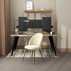 Homy Casa -  Bureau à bord vivant 63 po L - Noyer-Surface lisse, facile à nettoyer pour un entretien sans effort